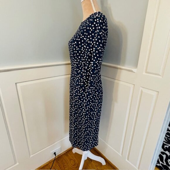 Boden Delia Pop Spot Formal Sheath Midi Career Dress Polka Dot 6R - Picture 5 of 10